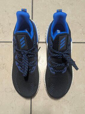 Adidas AlphaBoost Glory Blue Black Shoes Sneakers Men's Size 9.5